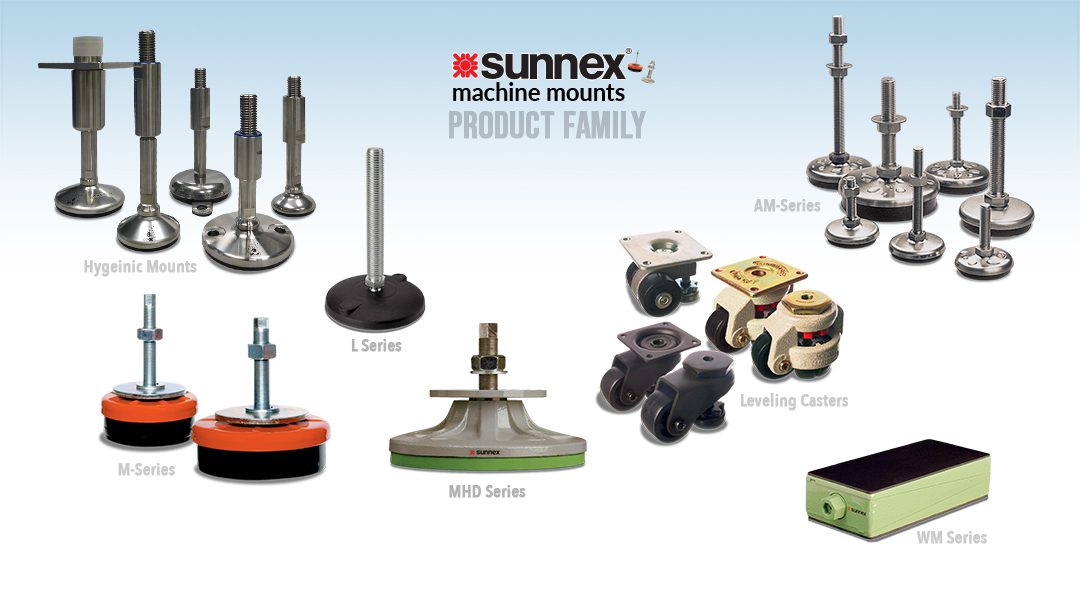 Machine Mounts Feet Castors from Sunnex Equipment Leveling